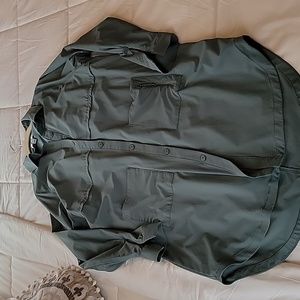 Elegant Long Sleeve Olive Dress